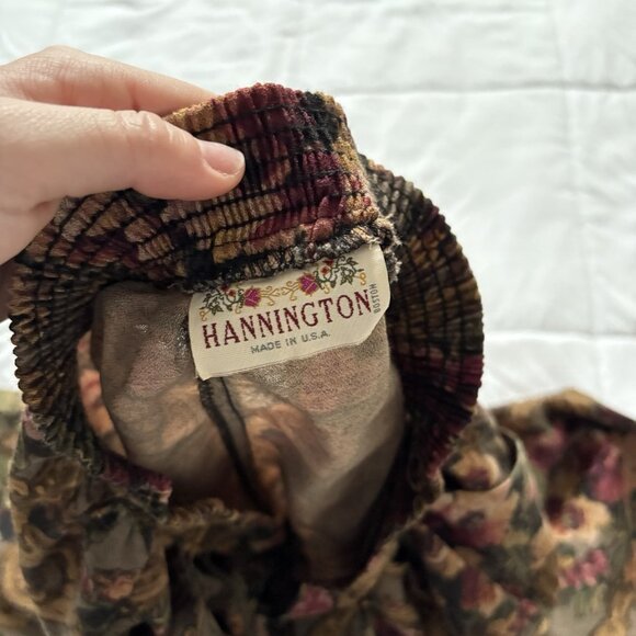 Vintage Maxi Skirt Pockets Womens Brown Floral Boho Fairy Grunge Peasant 90s - Picture 7 of 10